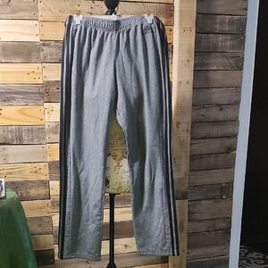 Adidas Men's Heather Gray Joggers with Black Accents